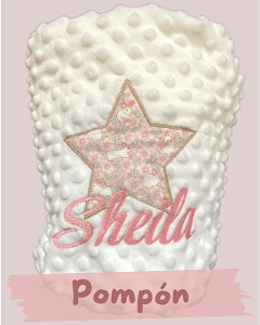 Manta de bebé | 🐰 Colección Pompón Rosa