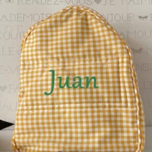 Mochila| 💛Cuadritos amarillos