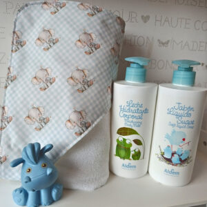 🐘 Canastilla Básica Baño | Colección Elefante Azul